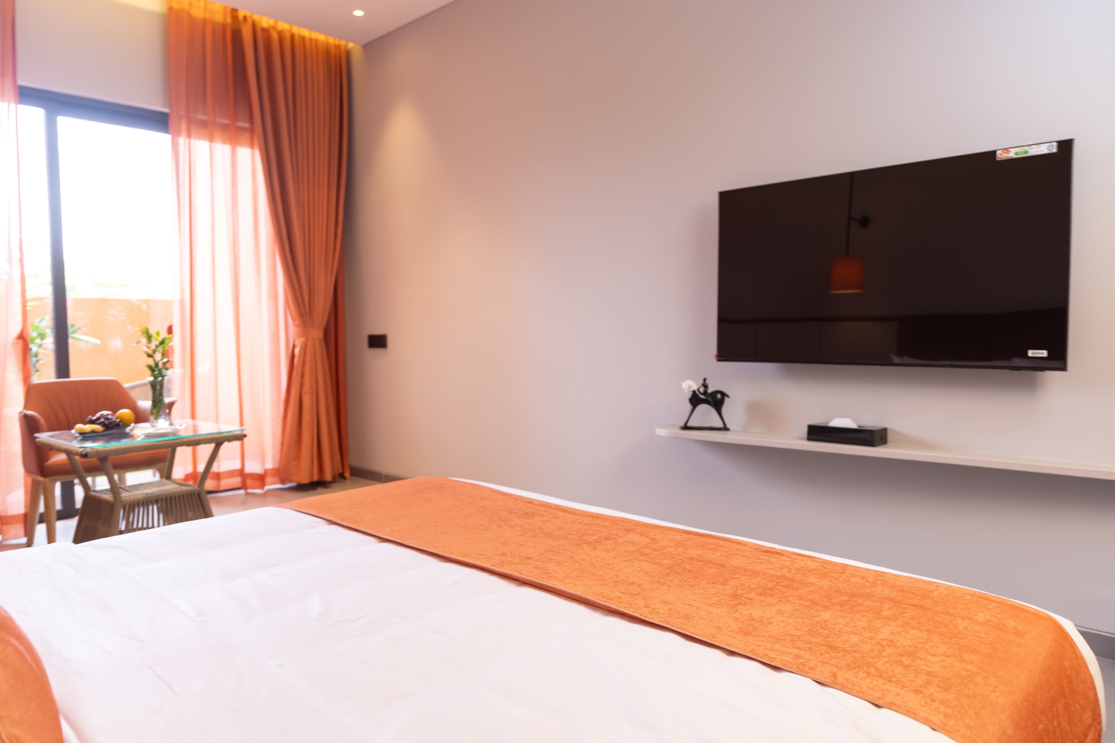 A warm, richly appointed suite